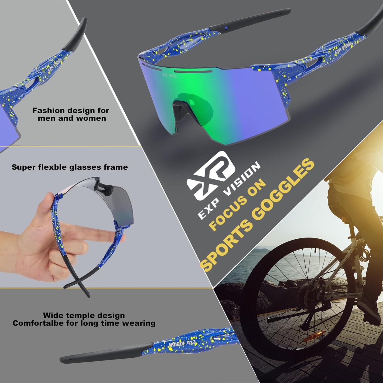 Gafas de Ciclismo Polarizadas TOP VISION EX9200 UV400 Verde