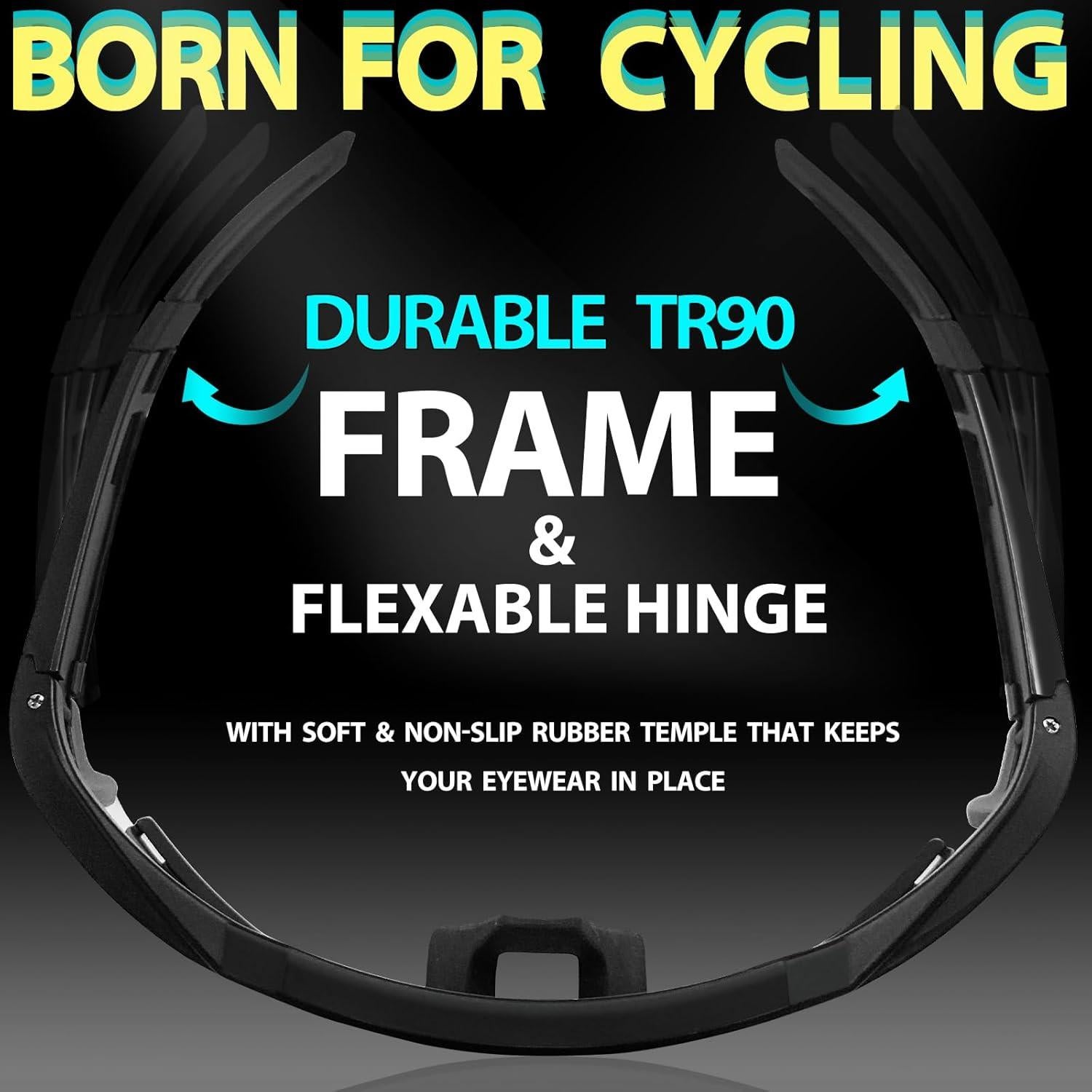 Gafas de sol VOZAPOW deportivas fotocromáticas con 4 lentes