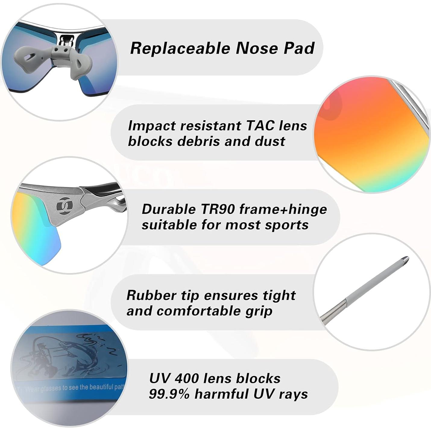 Gafas de sol deportivas DUCO con 5 lentes intercambiables