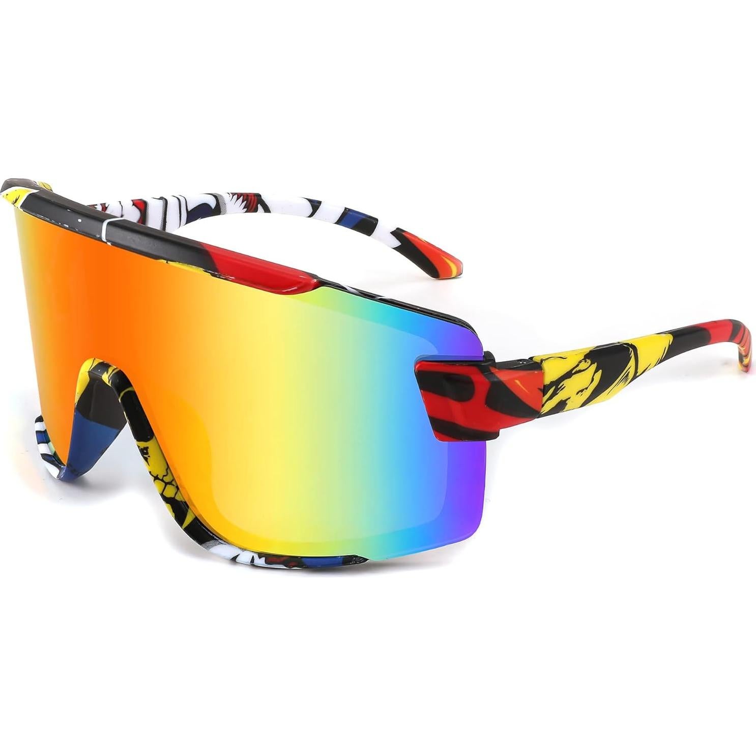 Gafas de Ciclismo FEISEDY UV400 Lentes Espejadas 168mm