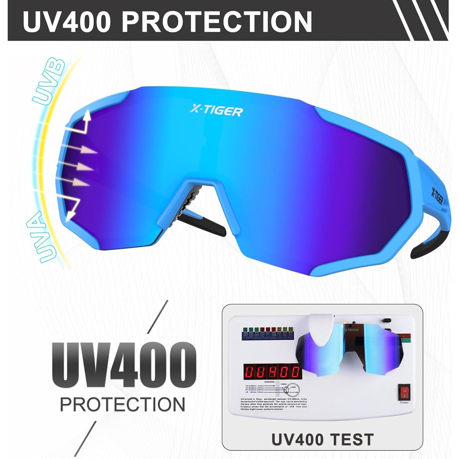 Gafas de Sol Polarizadas X-TIGER Jpc-d UV400 Azul