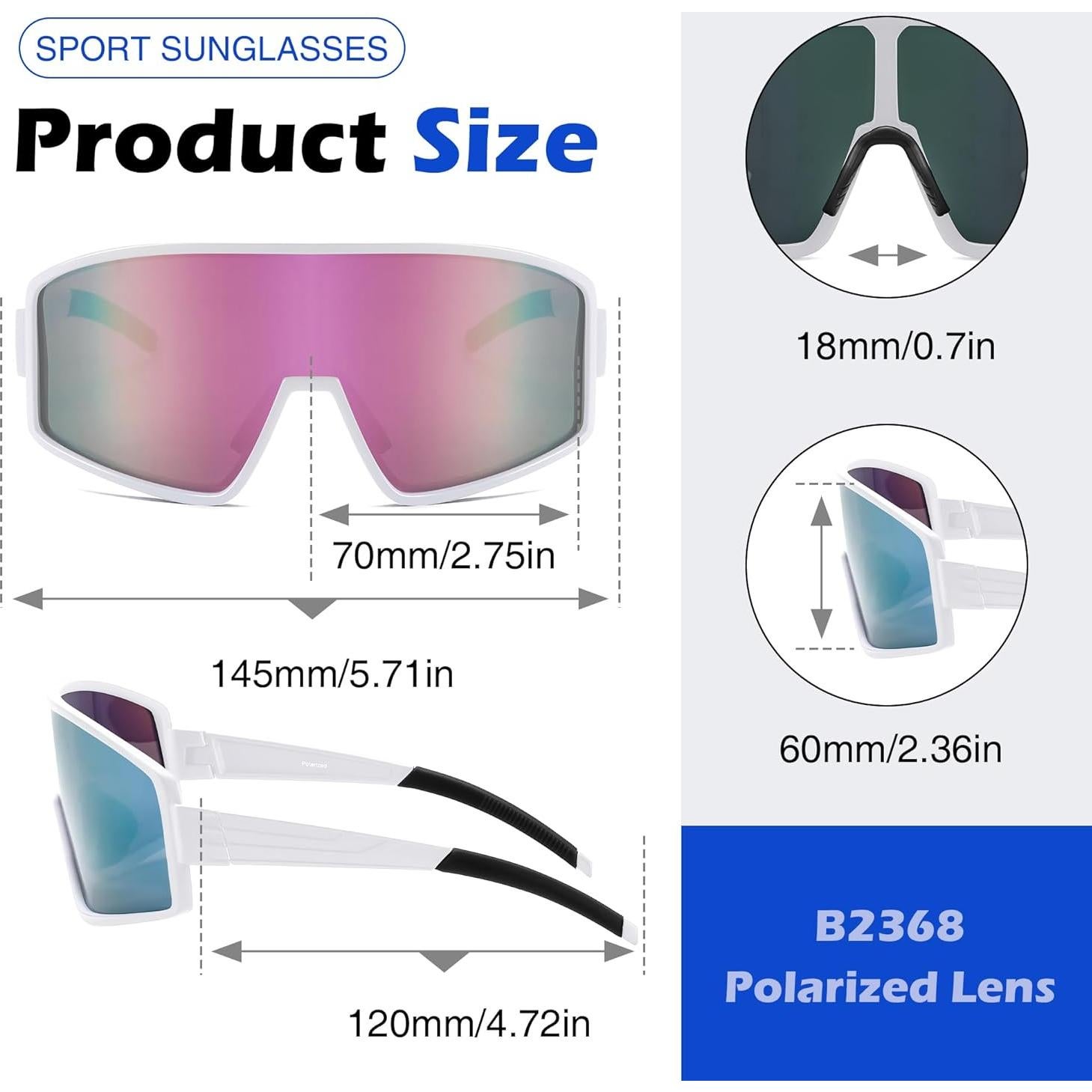 Gafas de Sol Polarizadas FEISEDY para Deportes Unisex