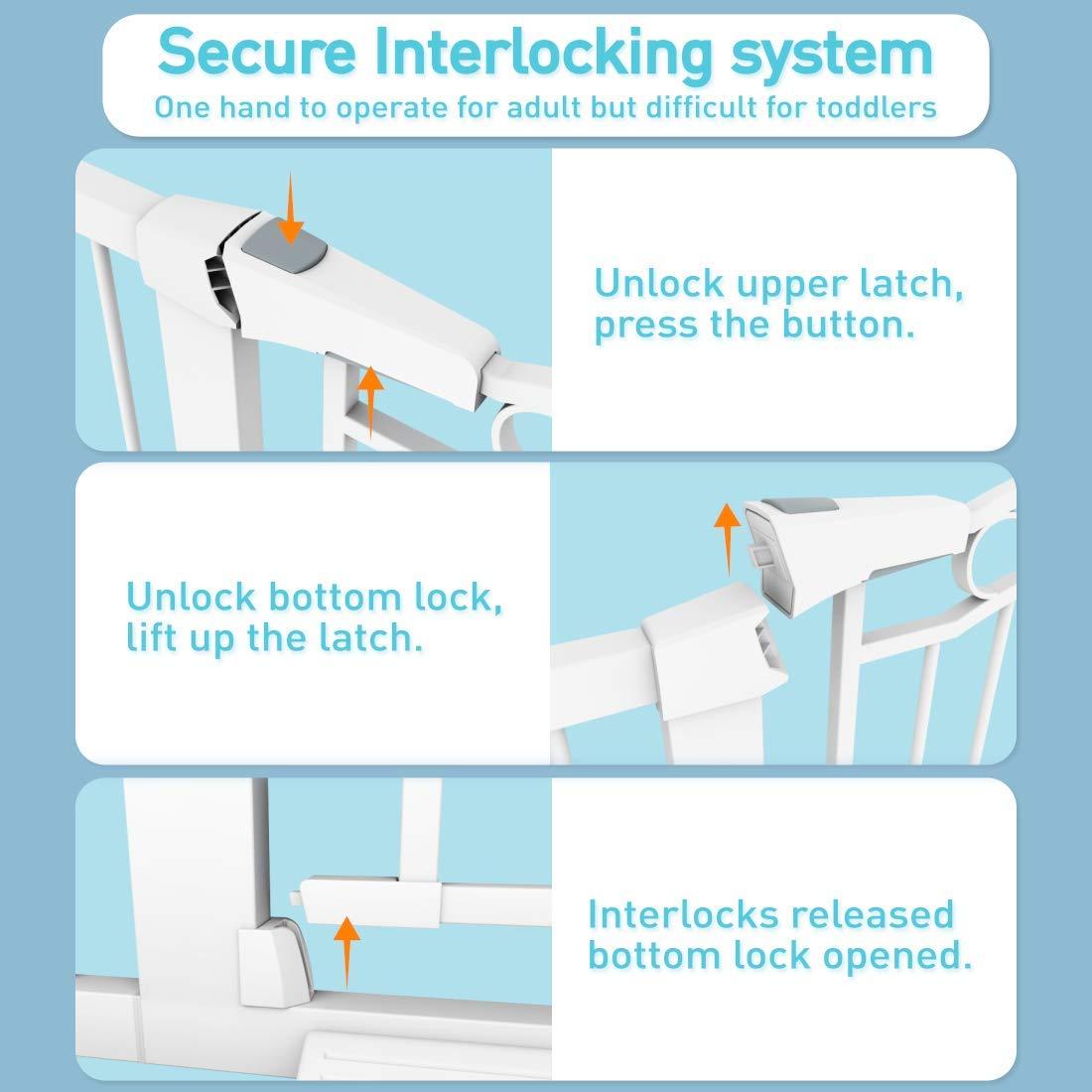 Puerta para Bebés Extra Ancha Fairy Baby 193-200 cm Seguridad