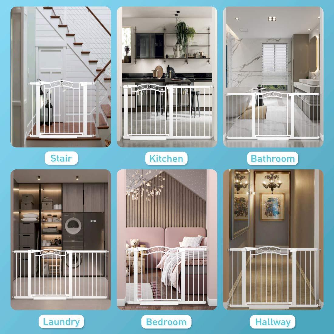 Puerta para Bebés Extra Ancha Fairy Baby 193-200 cm Seguridad