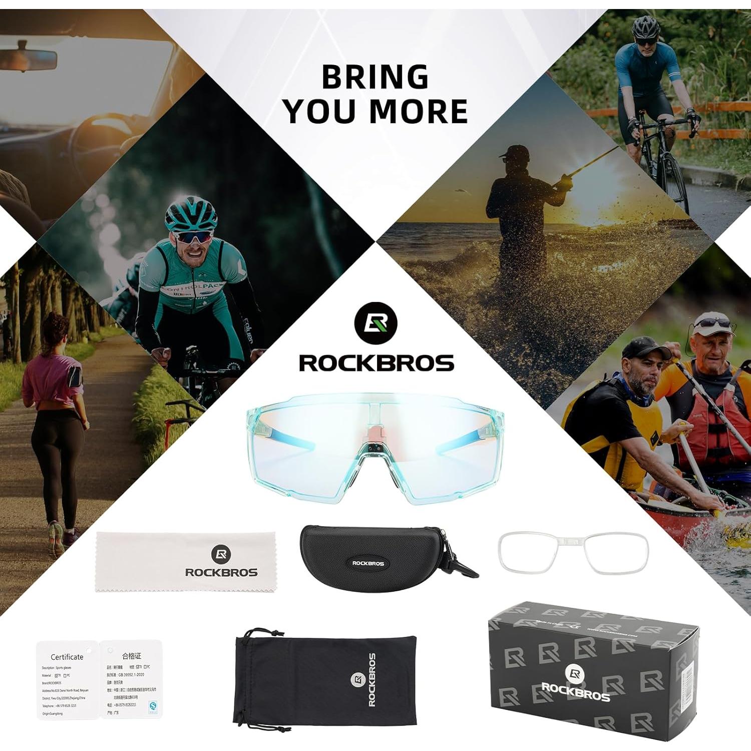 Gafas de sol deportivas ROCKBROS fotochromáticas UV400