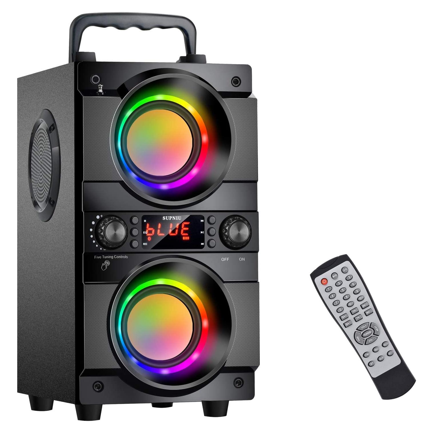 Altavoz Bluetooth Portátil SUPNIU A21 60W con Doble Subwoofer