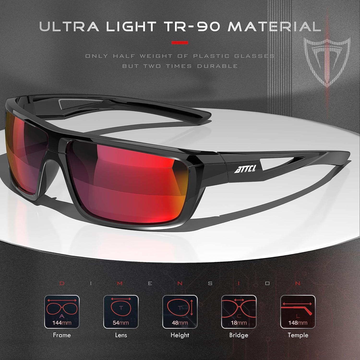 Gafas de sol polarizadas ATTCL para hombres UV 100% protección