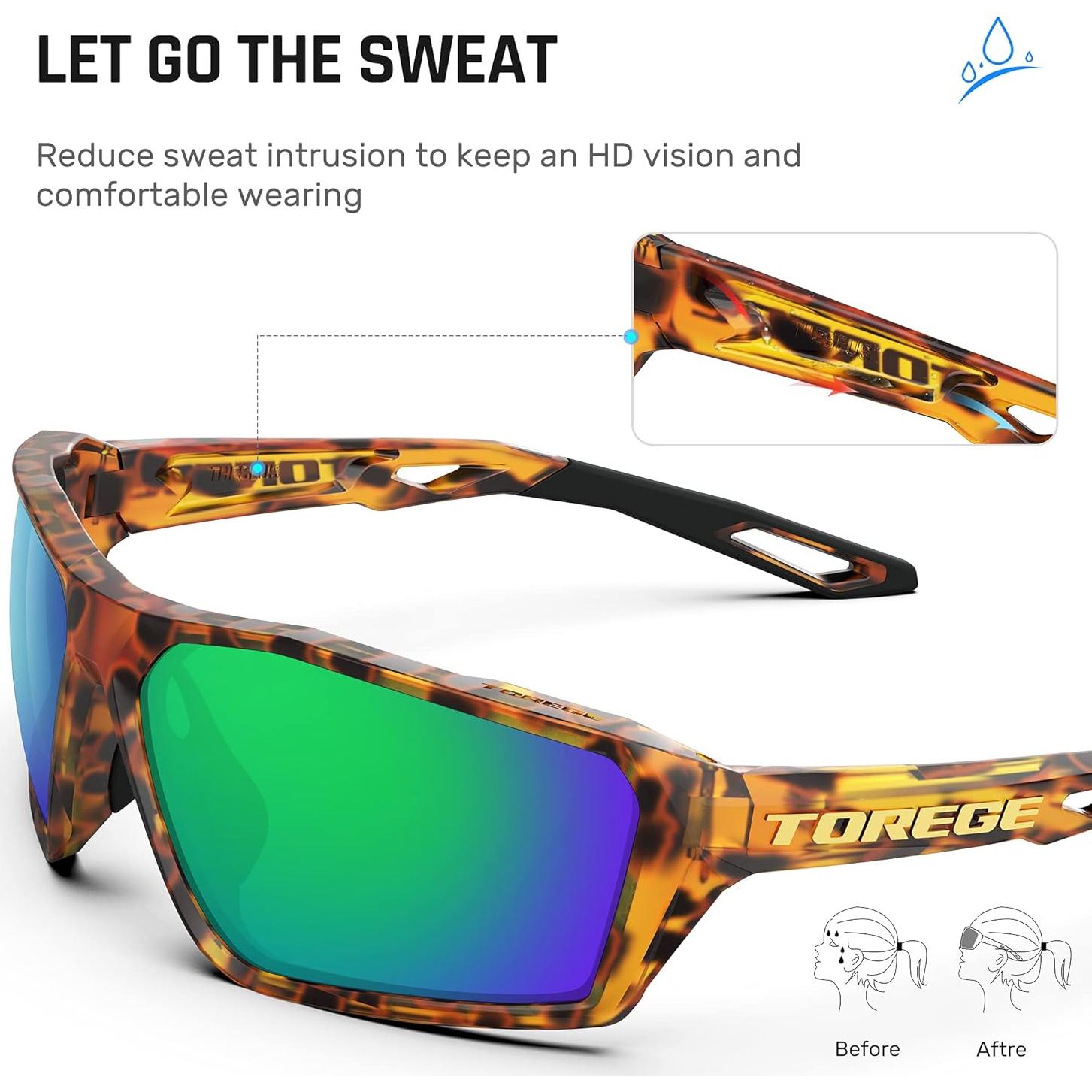 Gafas de sol deportivas TOREGE polarizadas para deportes