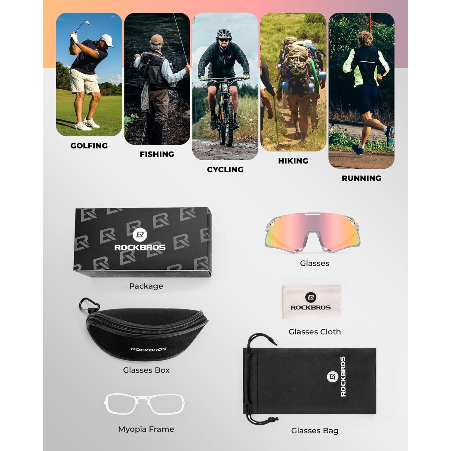 Gafas de Ciclismo ROCKBROS Fotoquímicas TR90 para Hombres