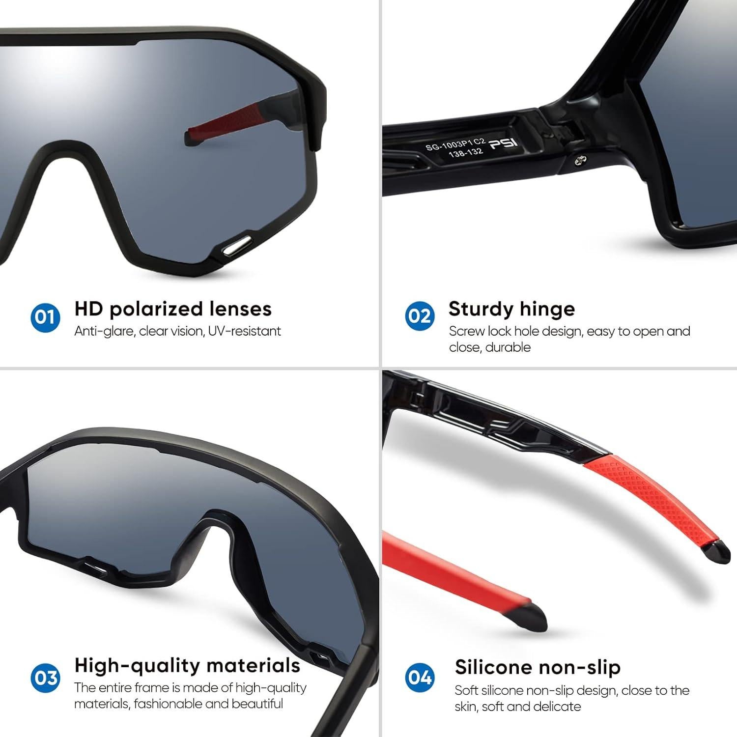 Gafas de sol PSI polarizadas unisex con protección UV