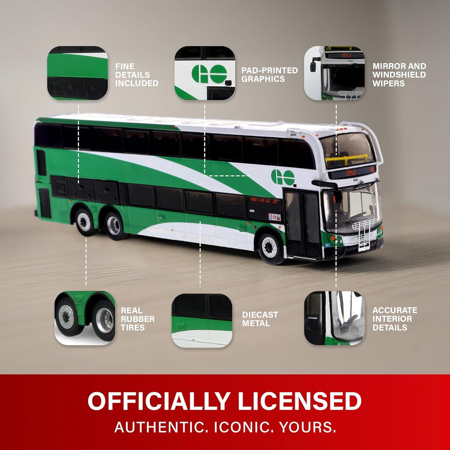 Autobús de Dos Pisos Diecast RÉPLICAS ICÓNICAS 1:87 GO Transit