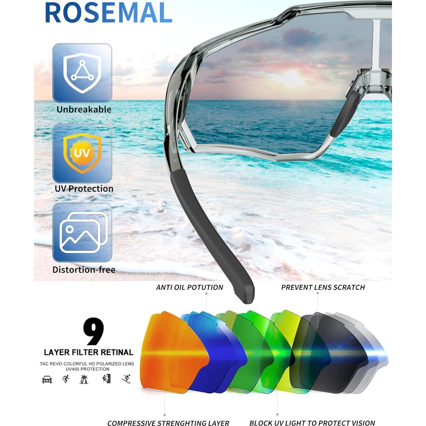 Gafas de sol deportivas Rosemal 7259 polarizadas UV400