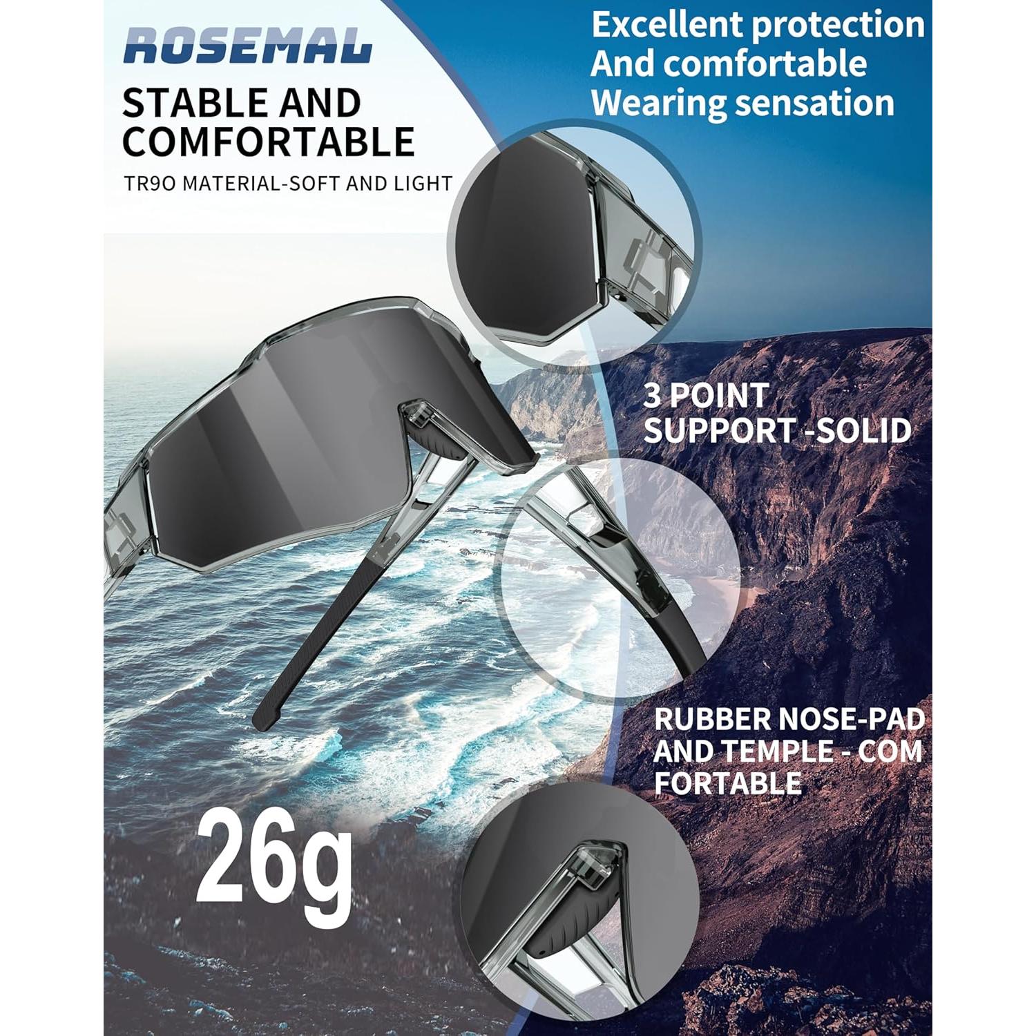 Gafas de sol deportivas Rosemal 7259 polarizadas UV400