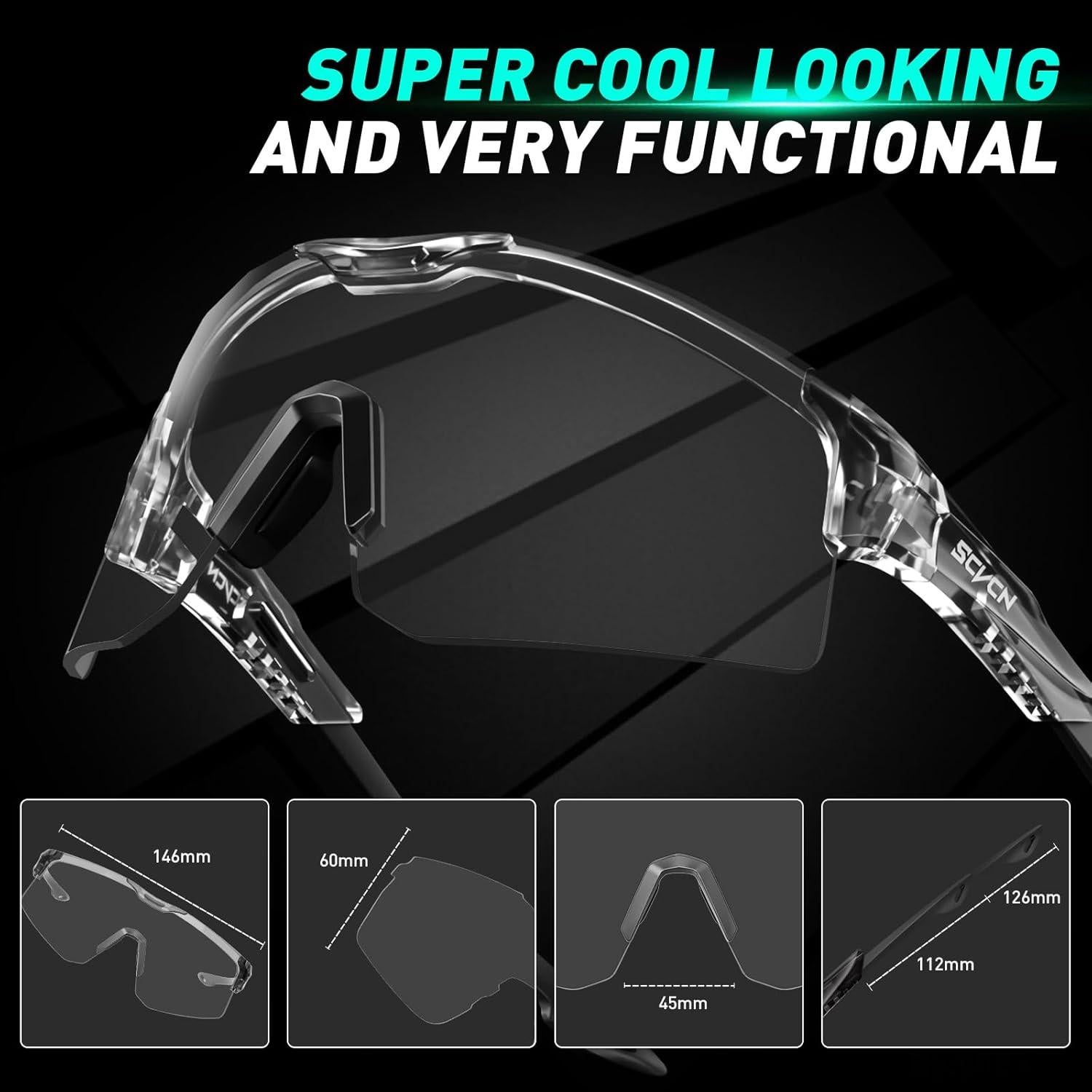 Gafas de Ciclismo KAPVOE S111 Fotoquímicas UV400