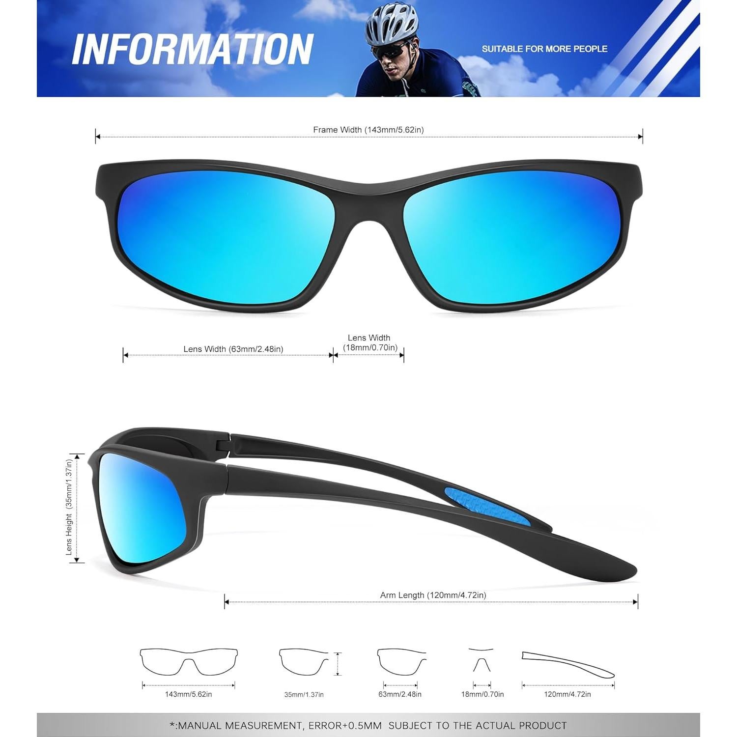 Gafas de Sol KALIYADI Polarizadas para Hombres UV