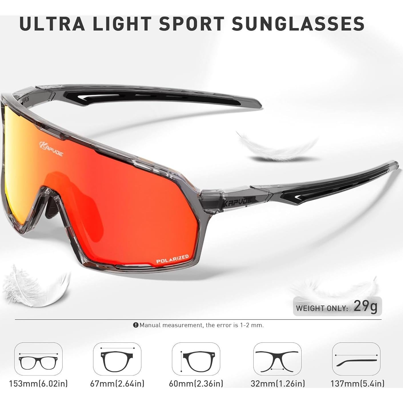 Gafas de Ciclismo KAPVOE K160 Polarizadas UV400 Unisex