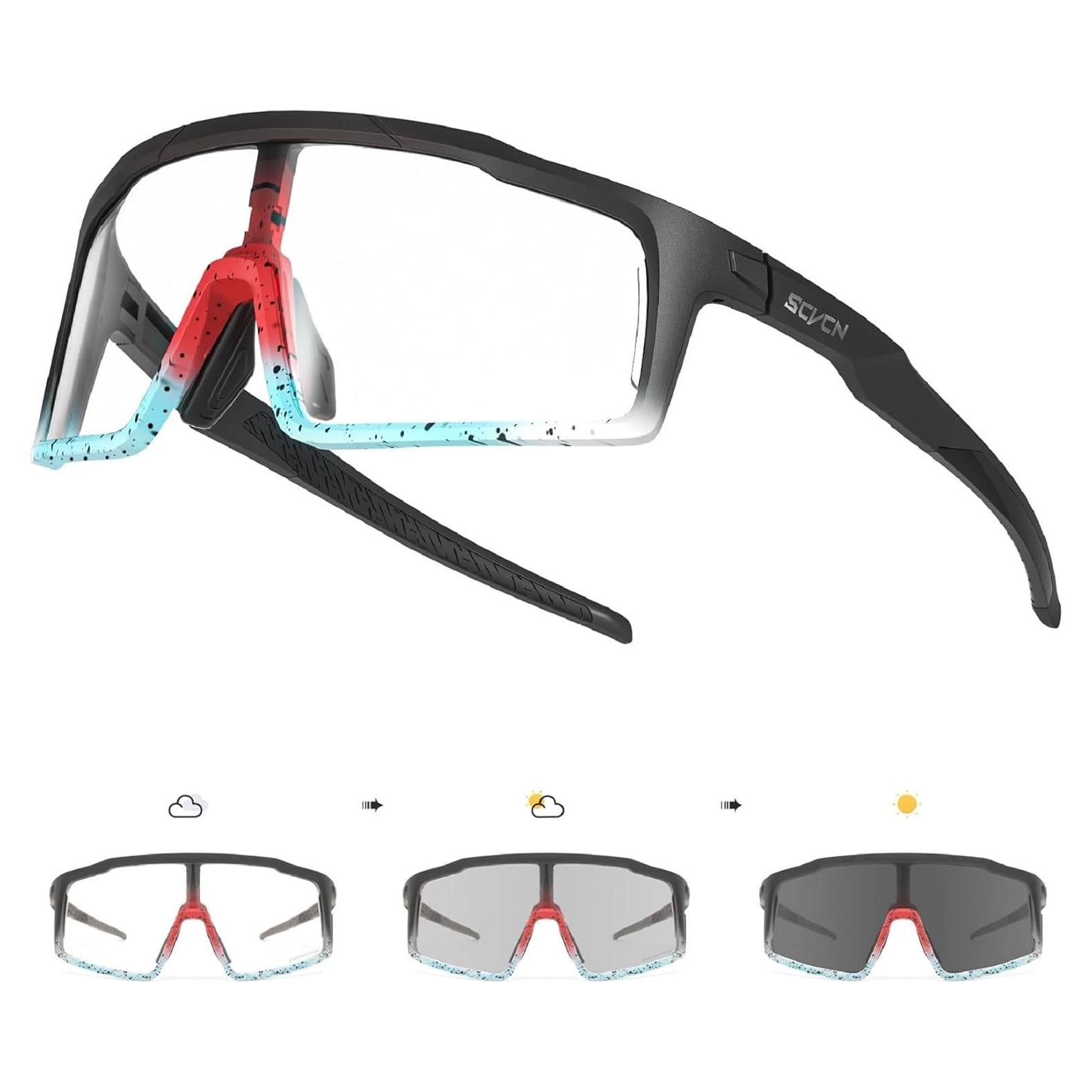 Gafas de Ciclismo SCVCN Fotocromáticas UV400 para Adultos