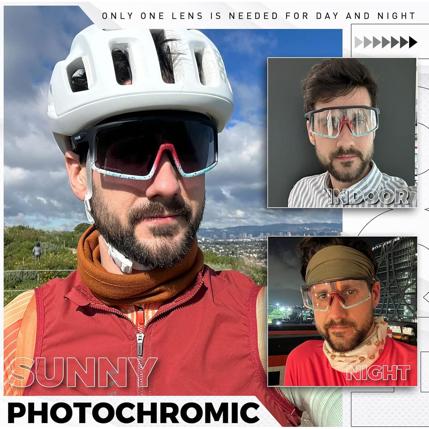 Gafas de Ciclismo SCVCN Fotocromáticas UV400 para Adultos