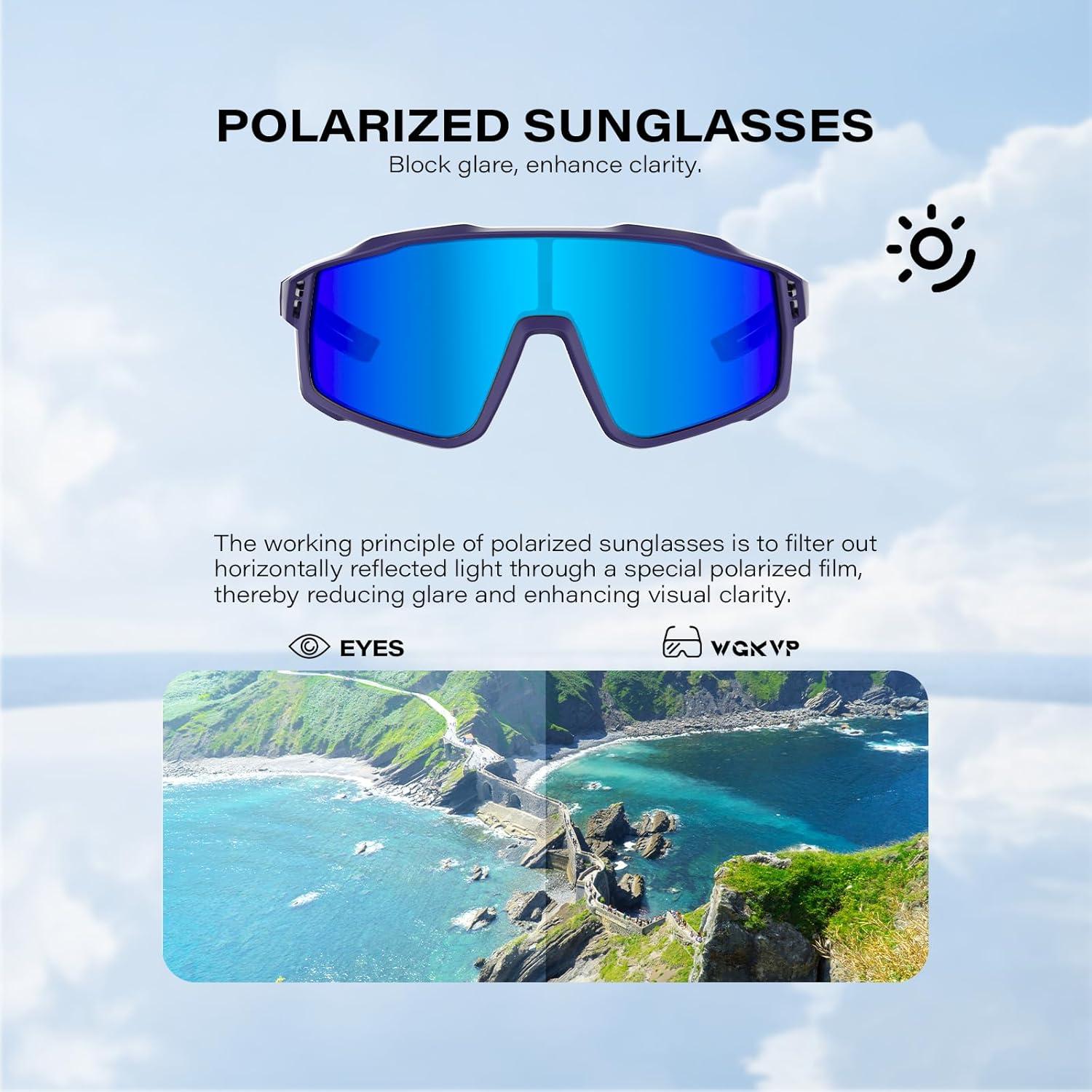 Gafas de sol deportivas WGKVP 5051 UV400 polarizadas