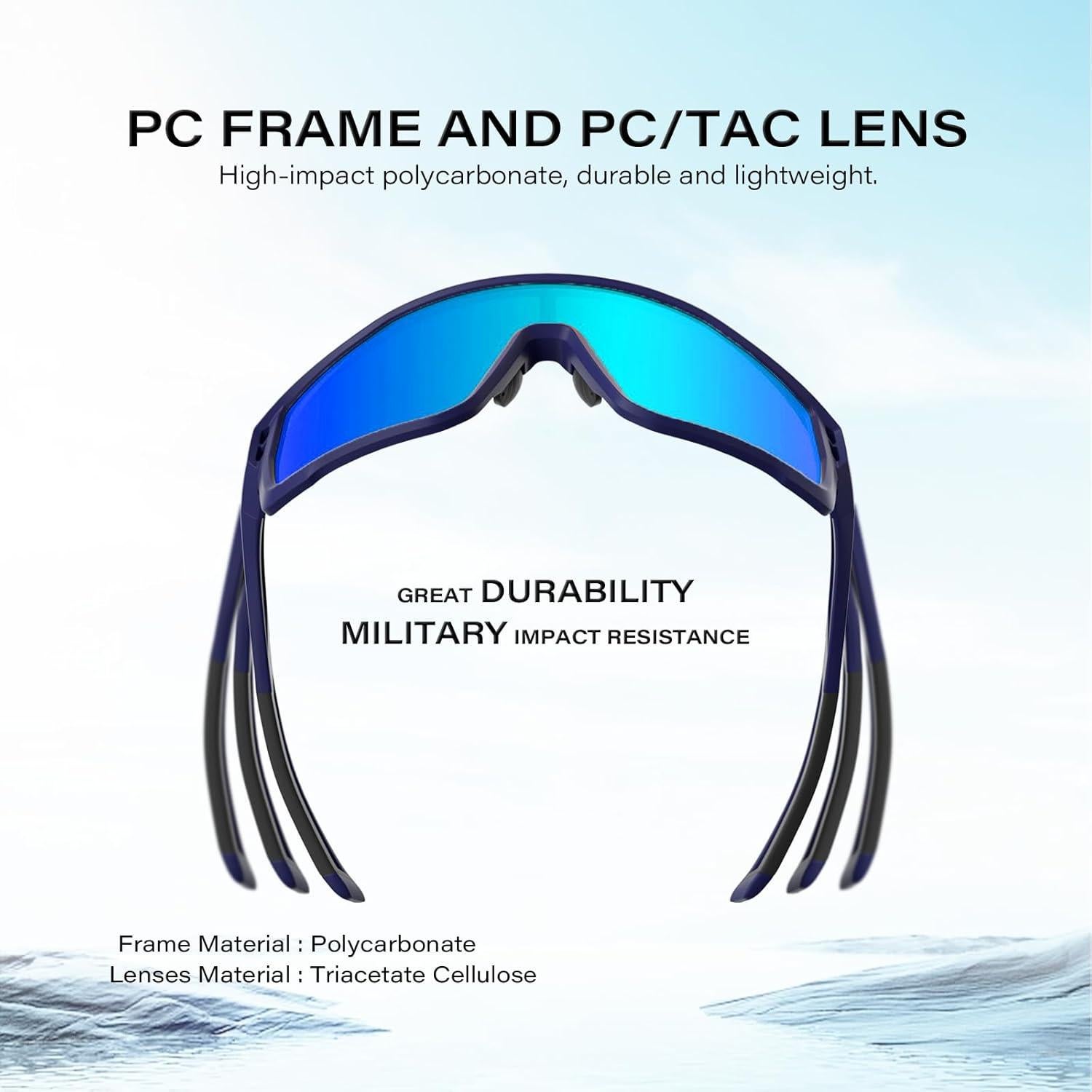 Gafas de sol deportivas WGKVP 5051 UV400 polarizadas