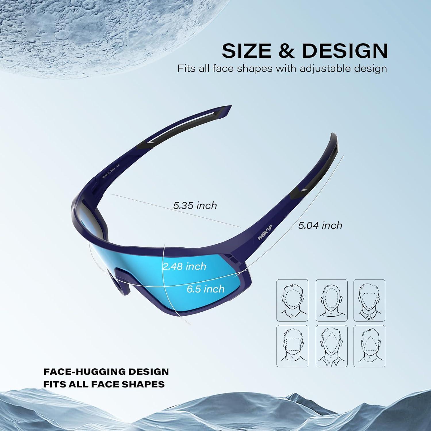 Gafas de sol deportivas WGKVP 5051 UV400 polarizadas