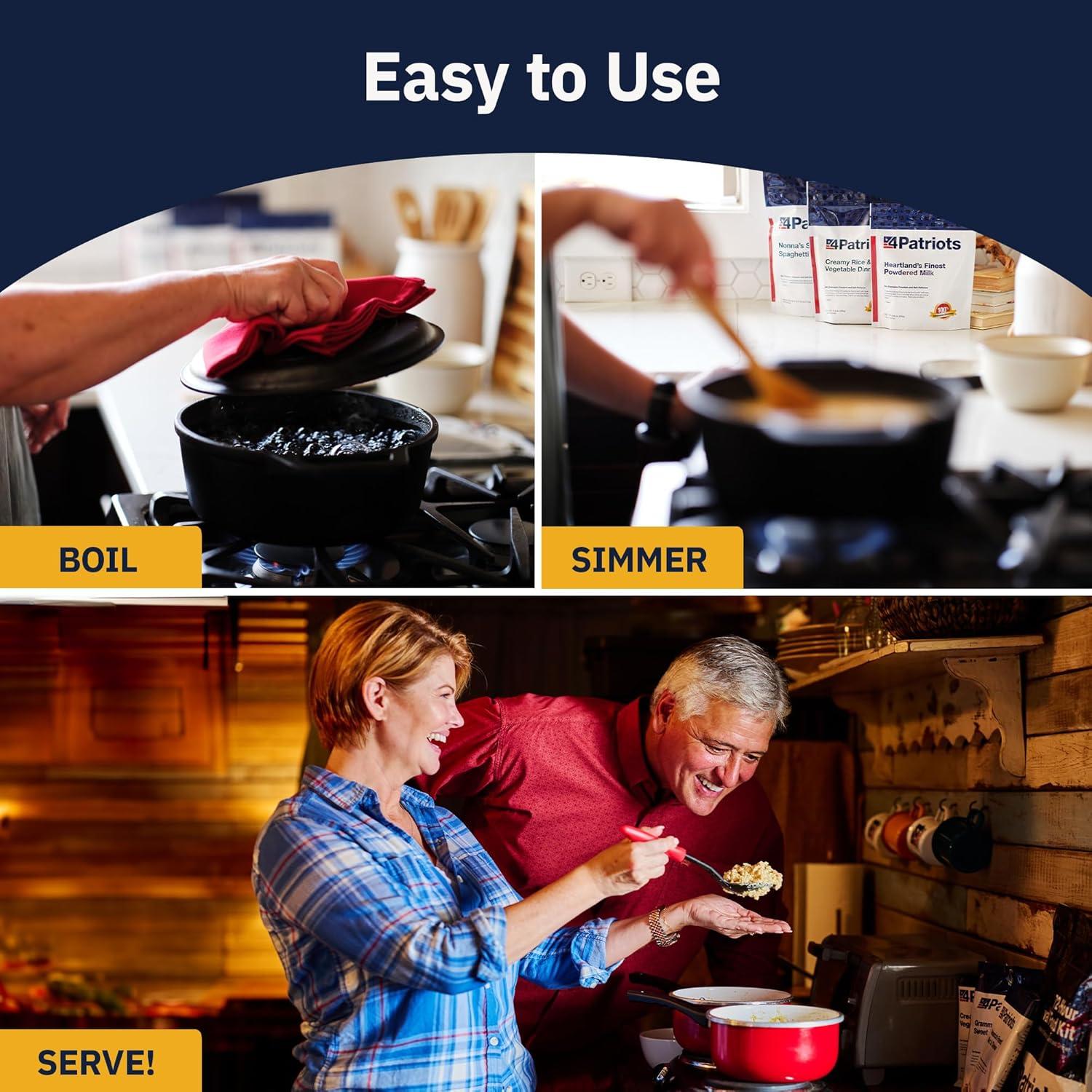 Kit de Comida de Supervivencia 4Patriots 4 Semanas 192 Porciones