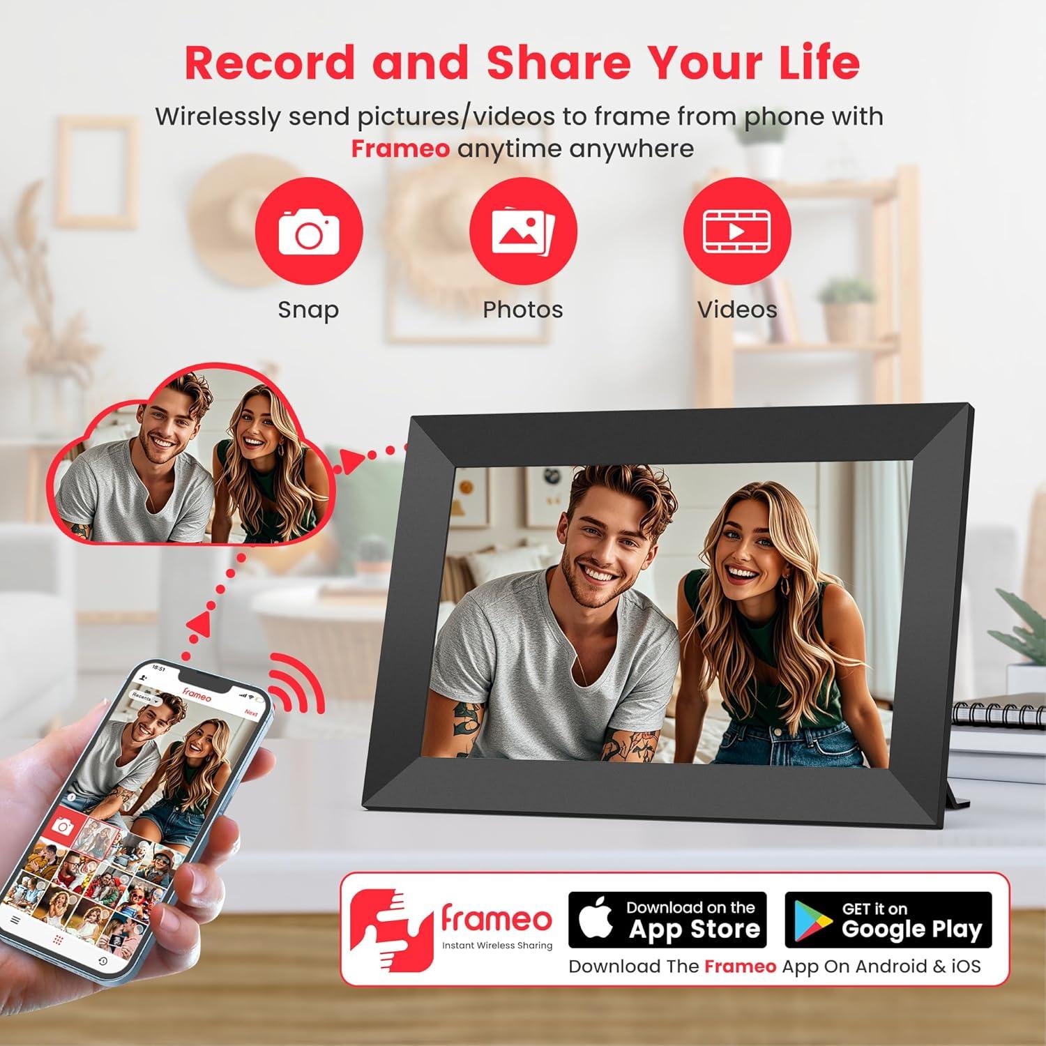 Marco Digital Frameo 10.1" WiFi 32GB Pantalla Táctil HD