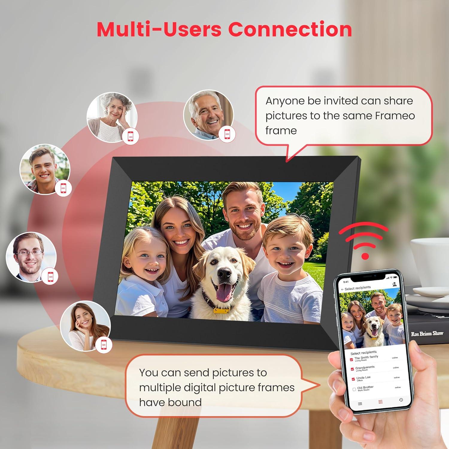 Marco Digital Frameo 10.1" WiFi 32GB Pantalla Táctil HD