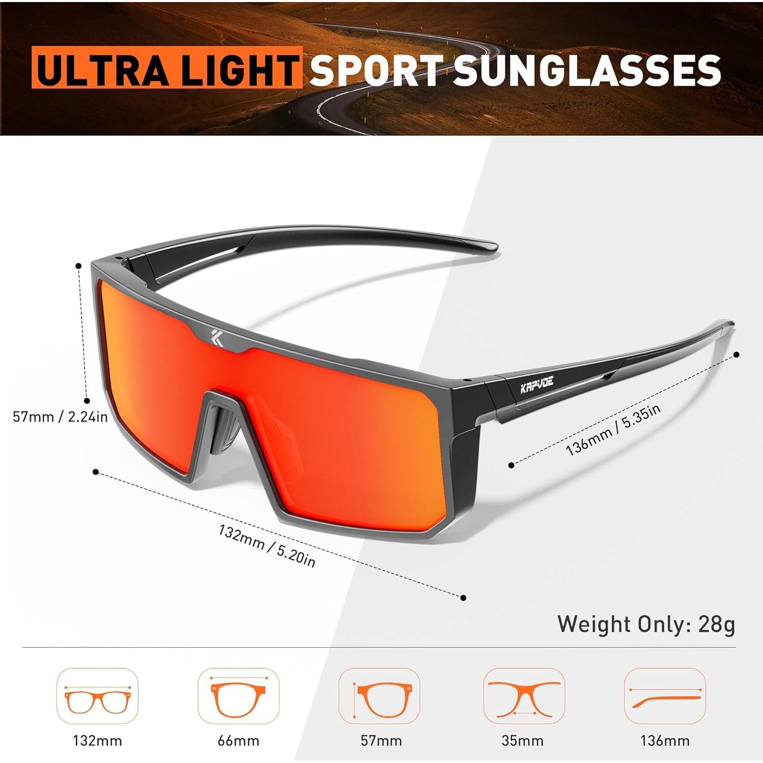 Gafas de Ciclismo KAPVOE Polarizadas UV400 para MTB