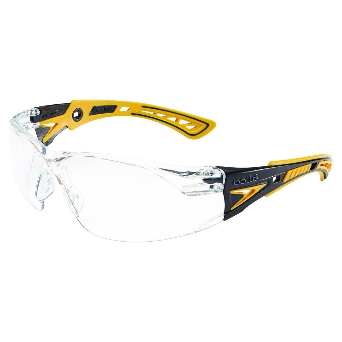 Gafas de Seguridad Bollé Rush+ Amarillo y Negro Lentes Claros