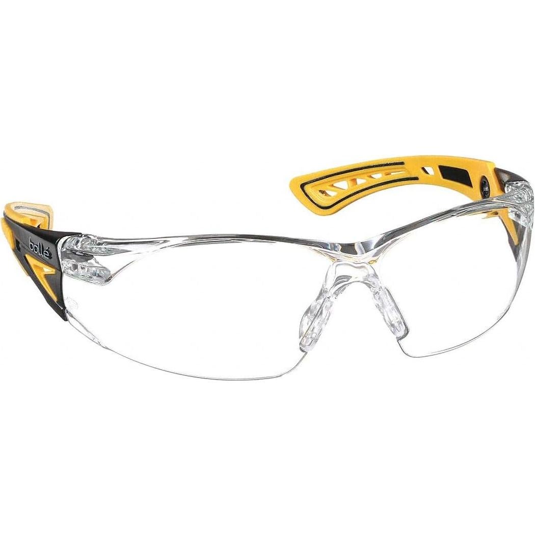 Gafas de Seguridad Bollé Rush+ Amarillo y Negro Lentes Claros