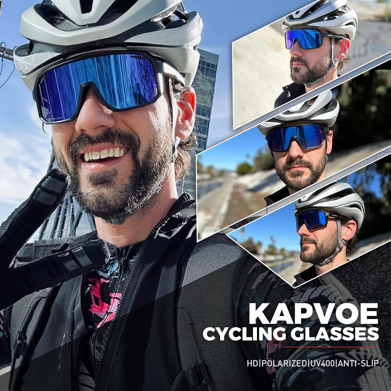 Gafas de Ciclismo KAPVOE K62 Polarizadas UV400 Azul
