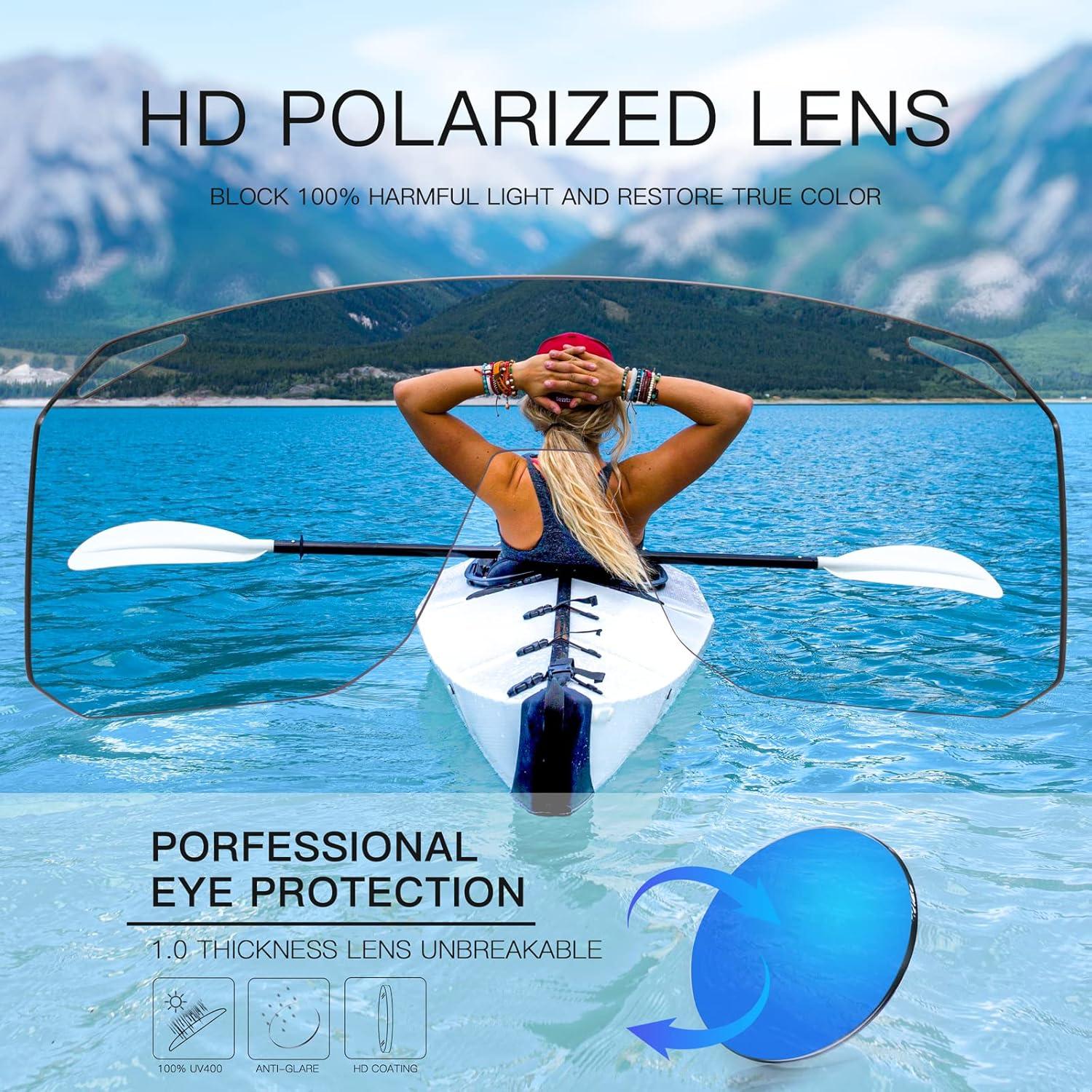 Gafas de Ciclismo KAPVOE K62 Polarizadas UV400 Azul