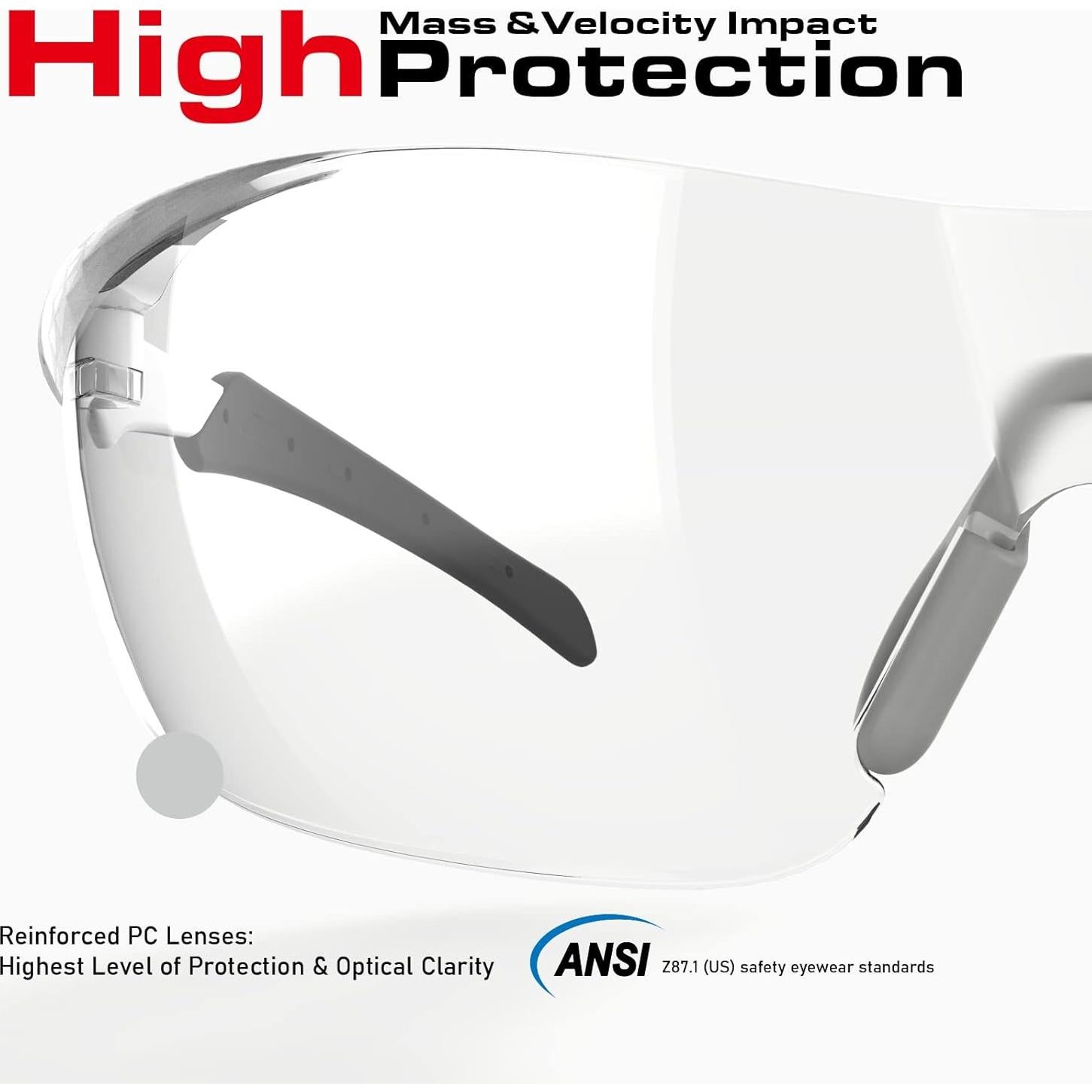 Gafas de Seguridad Impactables Anti-Niebla UV 14x4cm