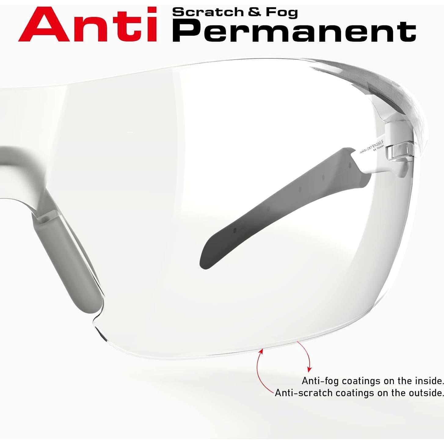 Gafas de Seguridad Impactables Anti-Niebla UV 14x4cm