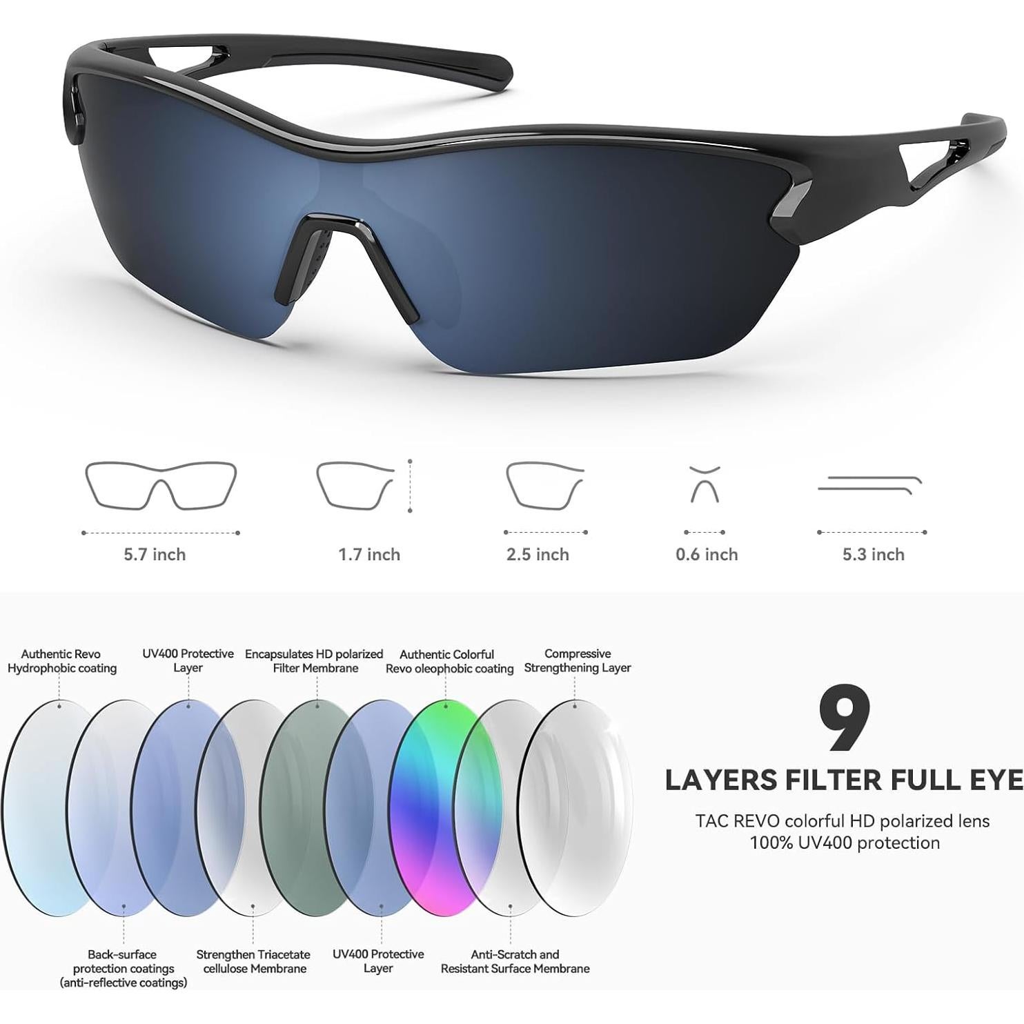 Gafas de Sol BEACOOL Polarizadas UV400 para Deportes