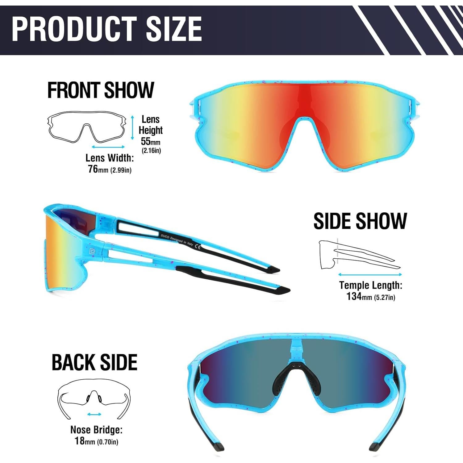 Gafas de sol polarizadas DUCO DC0023 para deportes UV400