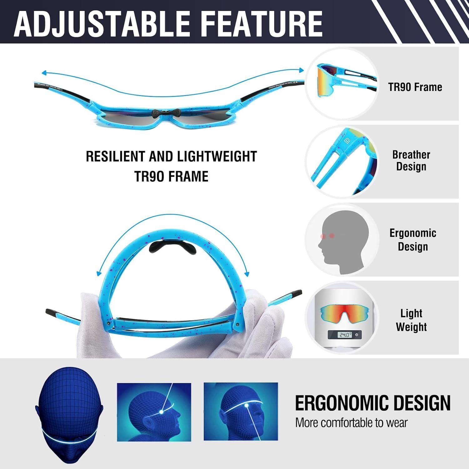 Gafas de sol polarizadas DUCO DC0023 para deportes UV400