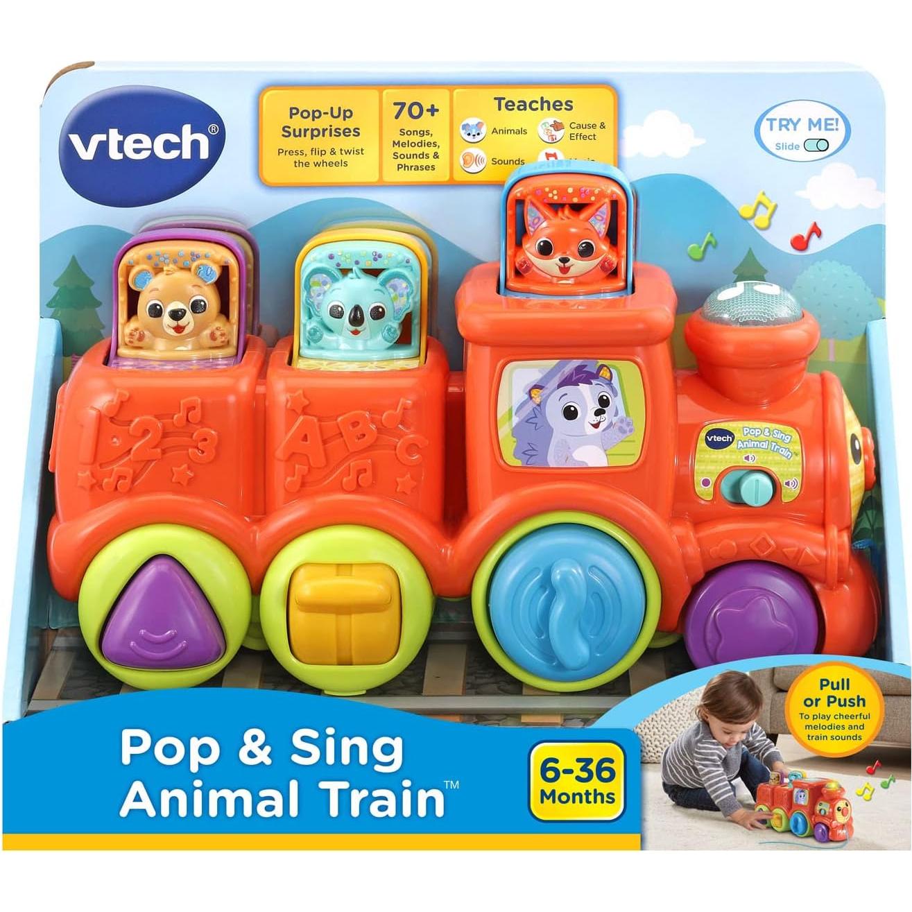 Tren Animal Pop y Canta VTech - Juguete educativo 6-36 meses
