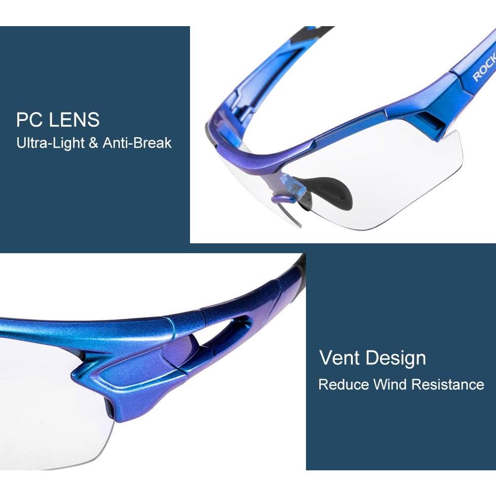 Gafas de sol ROCKBROS fotoquímicas UV para ciclismo