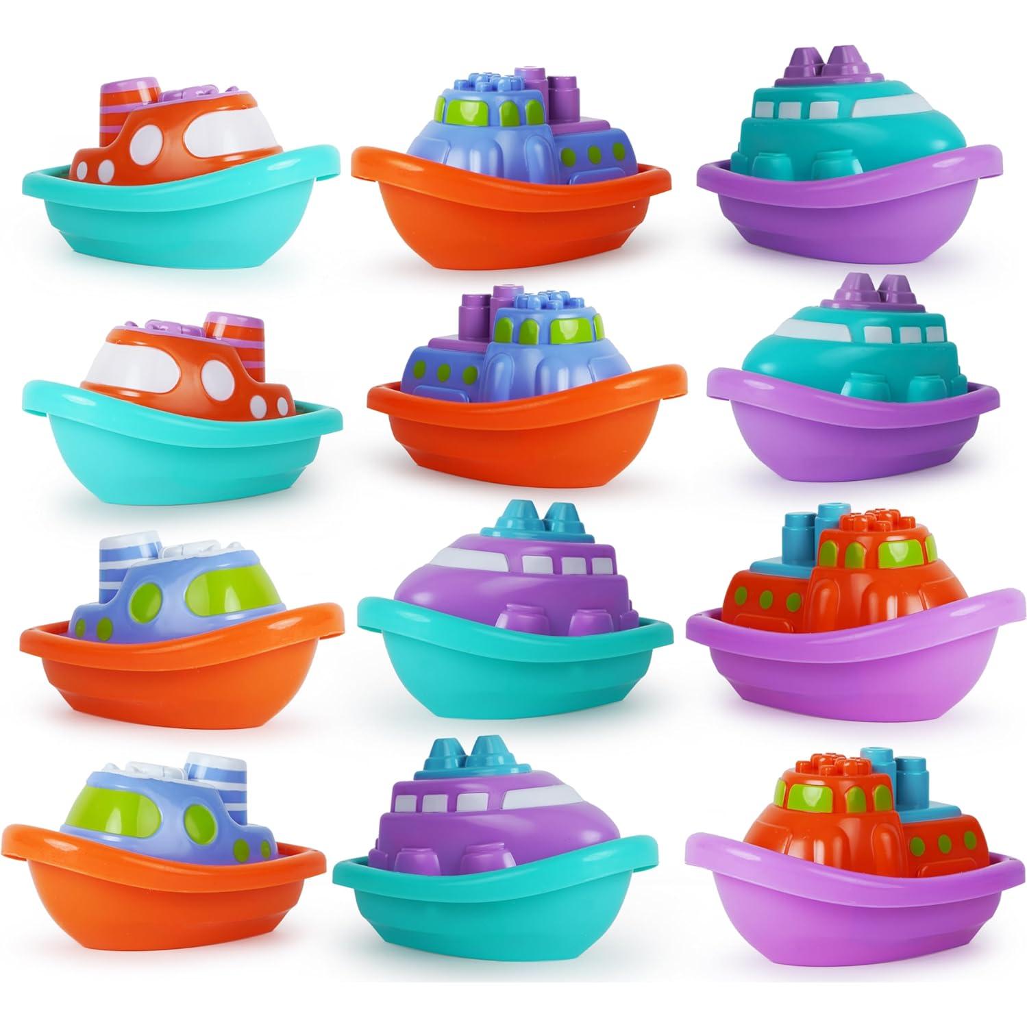 Juguetes de baño Boley Boats - 12 barcos para niños 3+