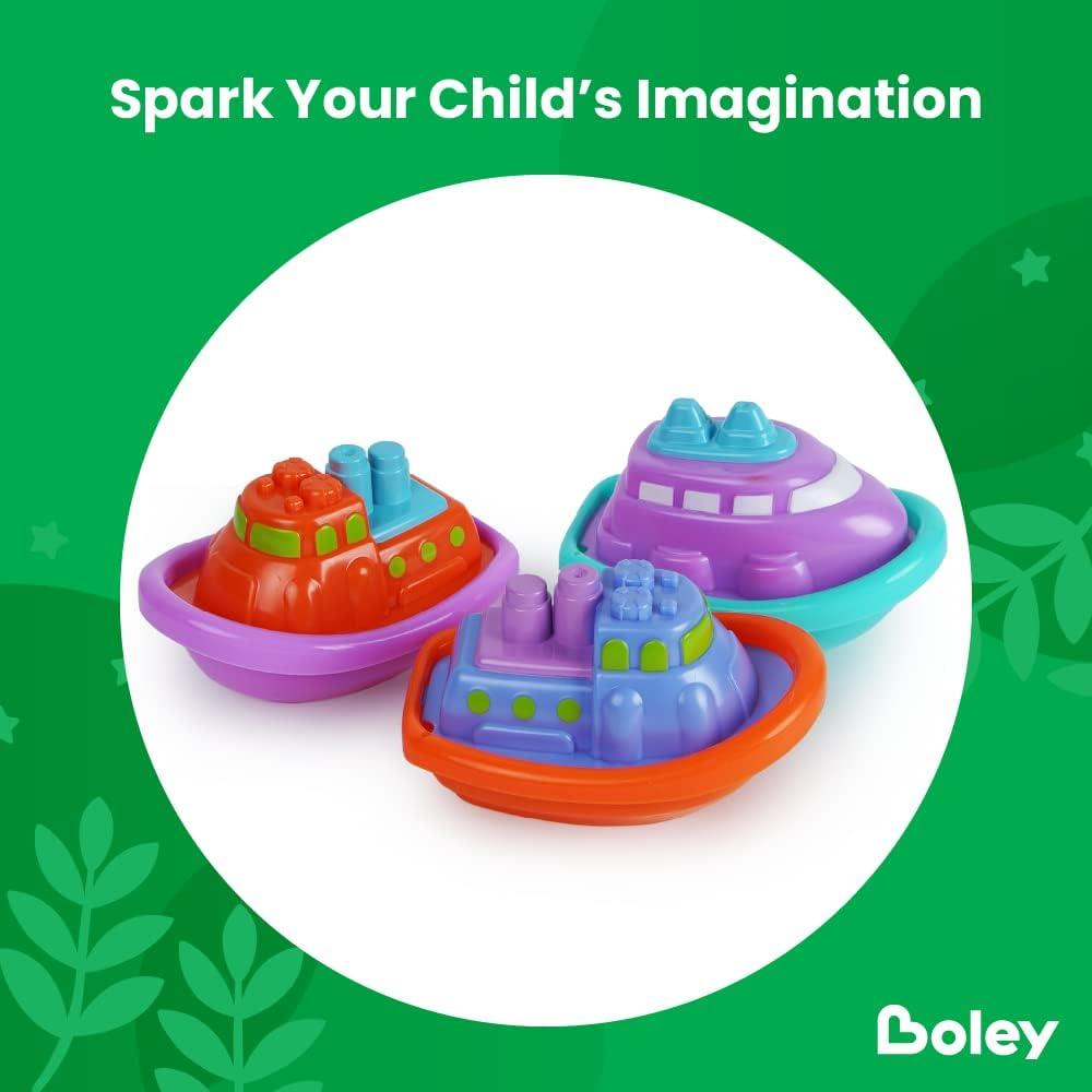 Juguetes de baño Boley Boats - 12 barcos para niños 3+