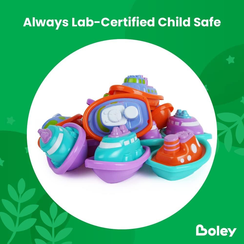 Juguetes de baño Boley Boats - 12 barcos para niños 3+