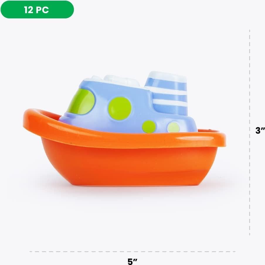 Juguetes de baño Boley Boats - 12 barcos para niños 3+