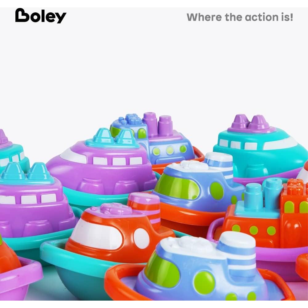 Juguetes de baño Boley Boats - 12 barcos para niños 3+