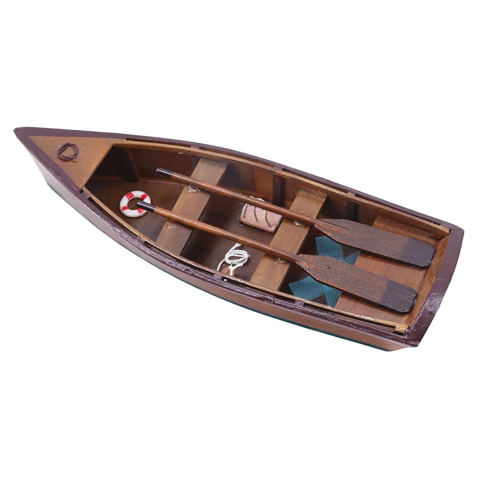 Bote de Remo de Madera NAUTIMALL Miniatura Decorativa 33 cm