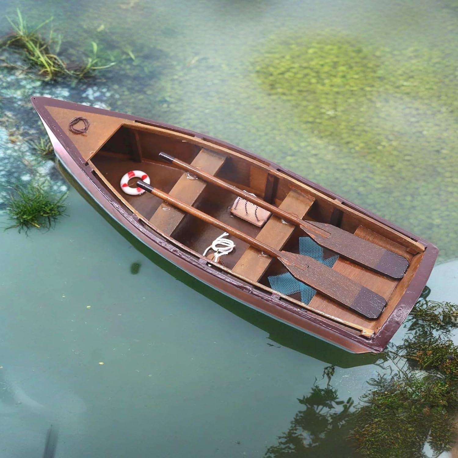 Bote de Remo de Madera NAUTIMALL Miniatura Decorativa 33 cm