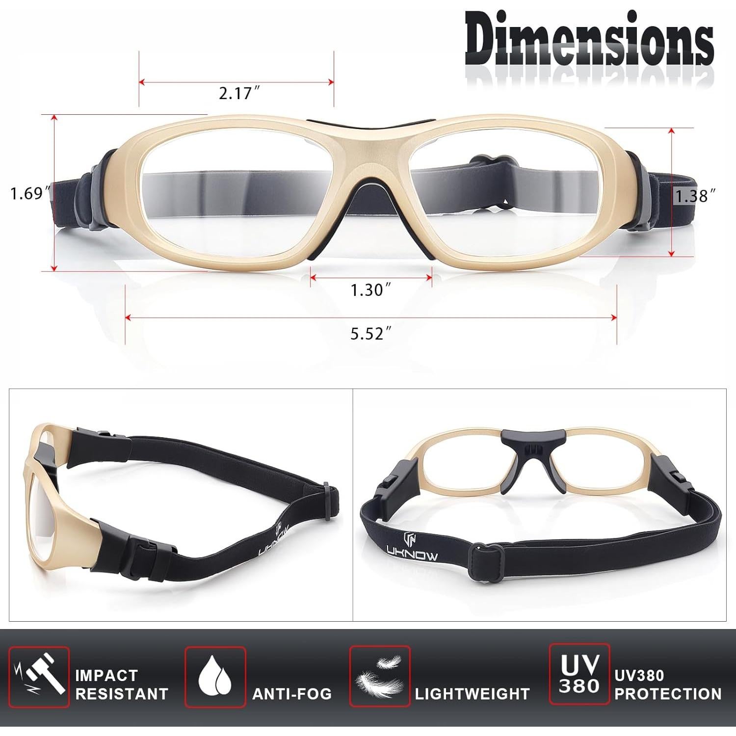 Gafas Deportivas UKNOW Antivaho UV para Baloncesto y Más