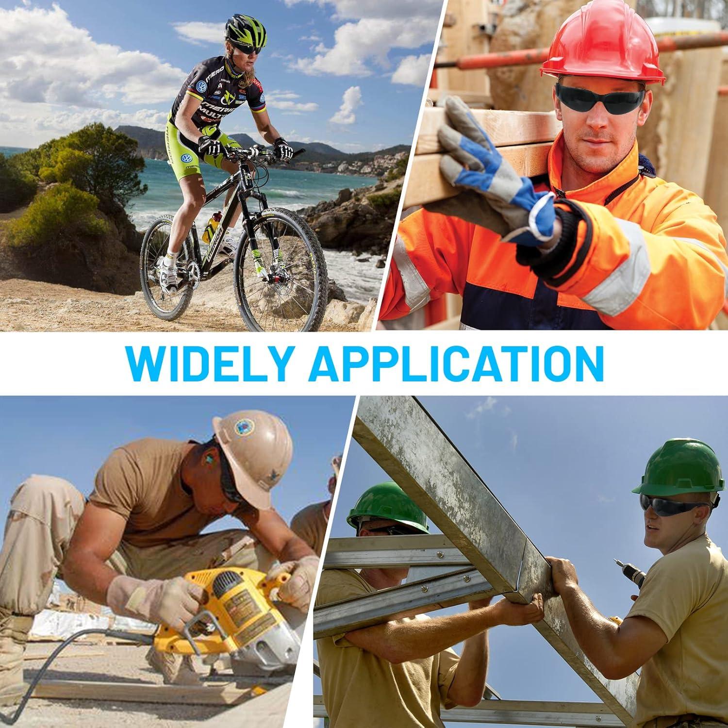 Paquete de 12 Gafas de Seguridad Policarbonato Negro