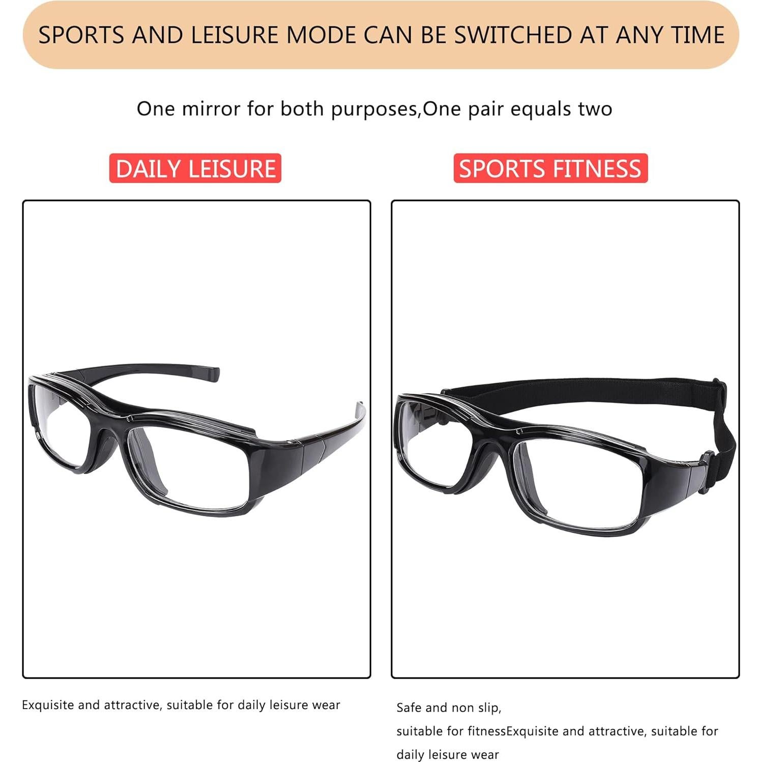 Gafas Deportivas TR90 Ajustables para Baloncesto y Squash